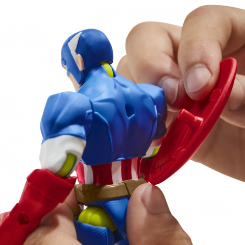 MARVEL AVENGERS MIX MASHERS FIGURINA CAPITAN AMERICA 12CM [4]