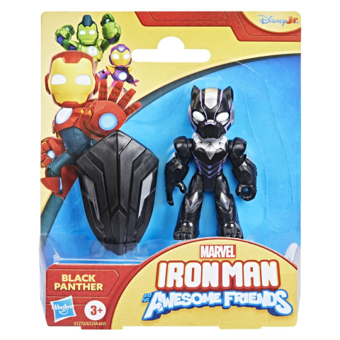 Vehicule și mașinuțe - MARVEL IRON MAN SI PRIETENII SAI UIMITORI FIGURINA BLACK PANTHER 7.6CM