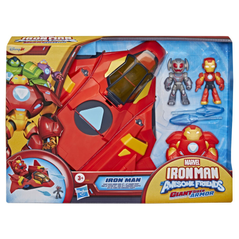Vehicule și mașinuțe - MARVEL IRON MAN SI PRIETENII SAI UIMITORI SET ARMURA GIGANTICA IRON JET