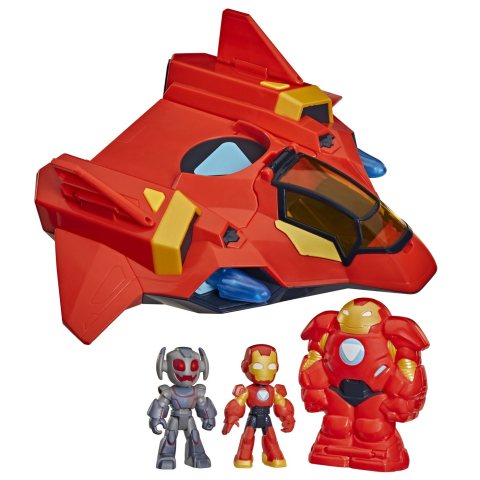 MARVEL IRON MAN SI PRIETENII SAI UIMITORI SET ARMURA GIGANTICA IRON JET [1]