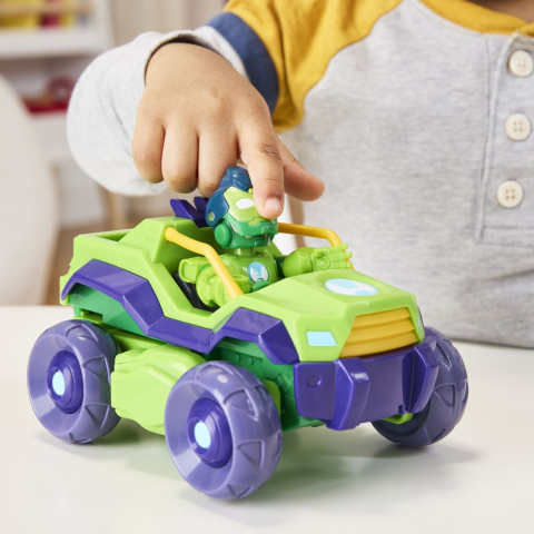 MARVEL IRON MAN SI PRIETENII SAI UIMITORI SET VEHICUL 2 IN 1 SI FIGURINA IRON HULK [7]