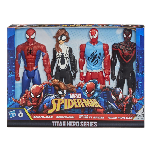 Vehicule și mașinuțe - MARVEL SPIDER MAN TITAN HERO SERIES SET 4 FIGURINE