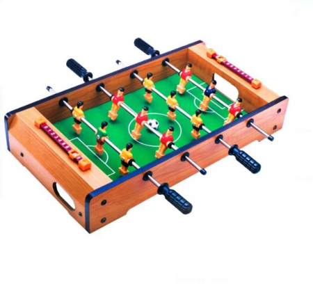 Jocuri si Jucarii Educative - Masa de fotbal portabila din lemn 50x30x10 cm
