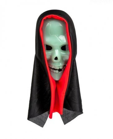 Articole Halloween - Masca Halloween  Cap craniu fosforescent si capa
