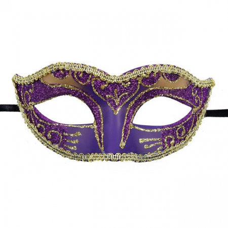 Articole Halloween - Masca Halloween cu Sclipici mov