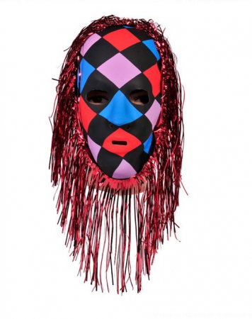 Articole Halloween - Masca Halloween pictata cu franjuri