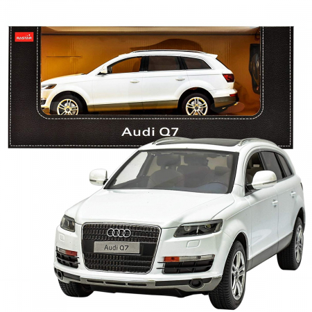Masinute si vehicule cu telecomanda - Masina cu telecomanda audi q7 alb scara 1 la 14