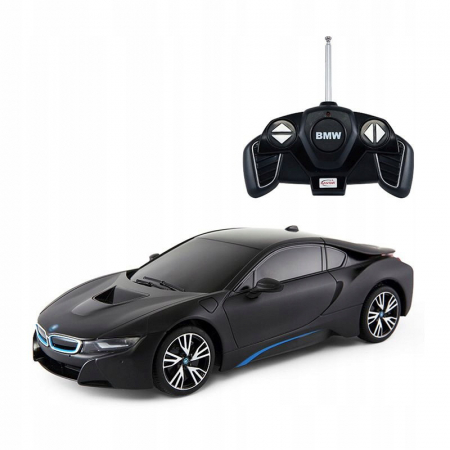 Masinute si vehicule cu telecomanda - Mașină cu Telecomandă BMW i8 Negru, Scara 1:18 