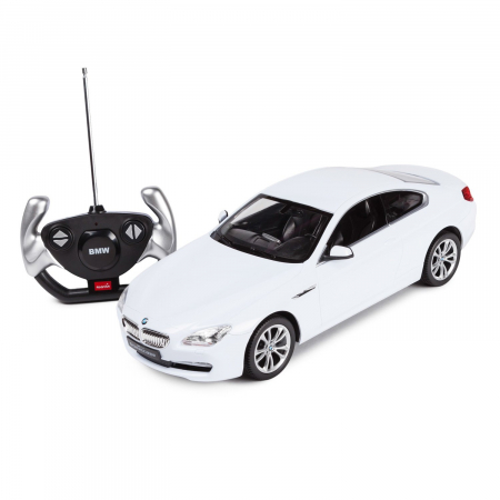 Masinute si vehicule cu telecomanda - MASINA CU TELECOMANDA BMW SERIA 6 ALB CU SCARA 1 LA 14