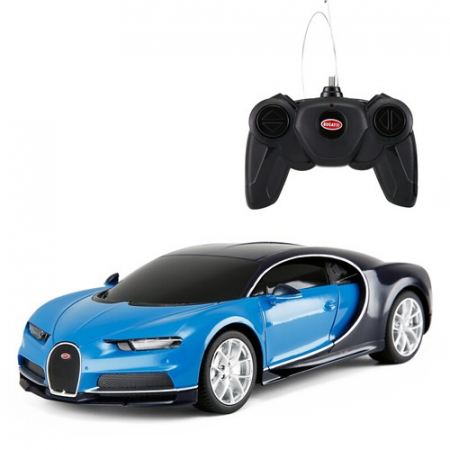 Masinute si vehicule cu telecomanda - Mașină cu Telecomandă Bugatti Chiron Albastru, Scara 1:24 