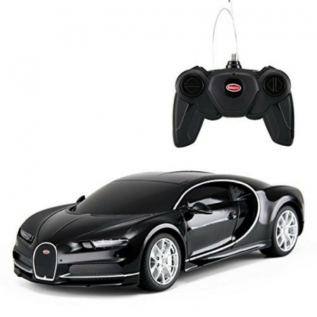 Masinute si vehicule cu telecomanda - Mașină cu Telecomandă Bugatti Chiron Negru, Scara 1:24