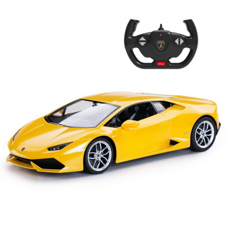 Masinute si vehicule cu telecomanda - Masina cu telecomanda lamborghini lp610-4 galbena scara 1 la 14