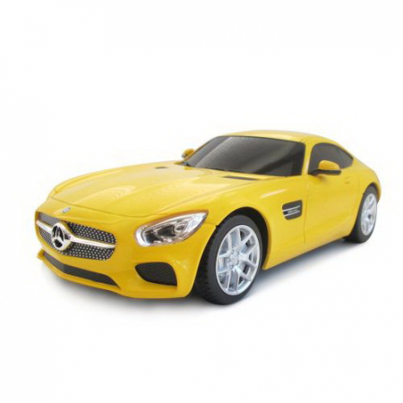 Masina cu telecomanda mercedes amg gt galben cu scara 1 la 24 [5]