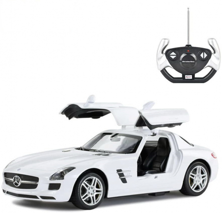 Masinute si vehicule cu telecomanda - Masina cu telecomanda mercedes-benz sls alb scara 1 la 14