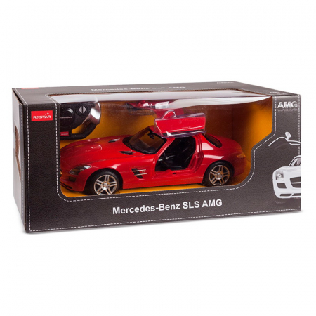 Masina cu telecomanda mercedes-benz sls rosu scara 1 la 14 [1]