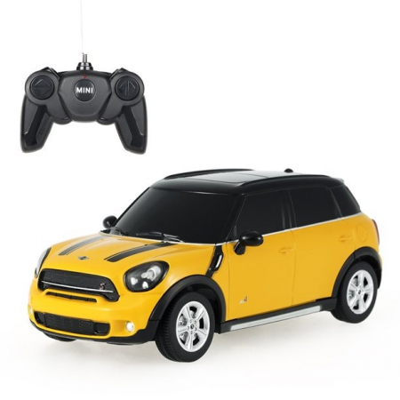 Masinute si vehicule cu telecomanda - Mașină cu Telecomandă Mini Cooper S Countryman Galben, Scara 1:24