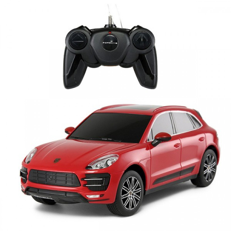 Masinute si vehicule cu telecomanda - Masina cu telecomanda porsche cayenne turbo rosu cu scara 1 la 24