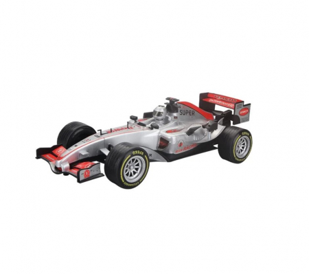 Masinute si vehicule cu telecomanda - Mașina de curse cu fricțiune Formula 1, Gri, 24 cm