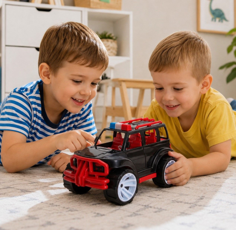 MASINA JEEP OFF ROADER NEGRU ROSU 39CM [2]