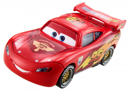 Mașinuța Metalică Cars3 Personajul Fulger McQueen cu Roți de Curse [4]