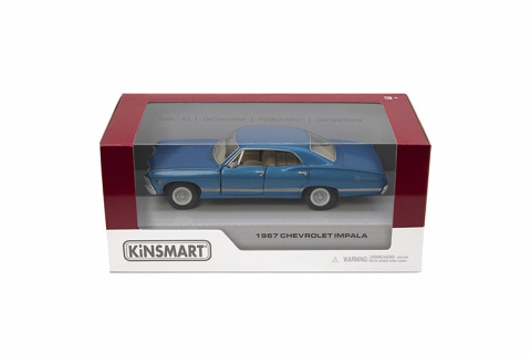 Jocuri si articole copii - MASINUTA METALICA CHEVROLET IMPALA 1967 13CM  SCARA 1 LA 43