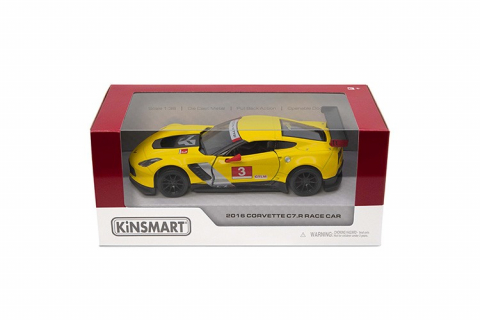 Jocuri si articole copii - MASINUTA METALICA CORVETTE C7 R 2016 13CM  SCARA 1 LA 36