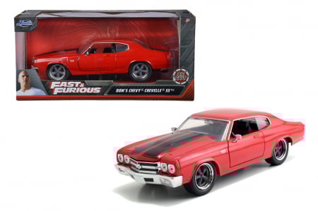 Masinute, Motociclete, Elicoptere, Avioane & Trenulete - Mașinuță Metalică Fast and Furious 1970 Chevy Chevelle 1:24