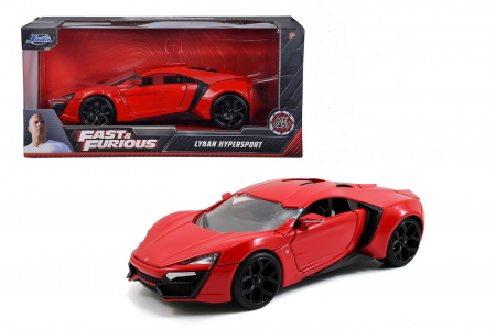 Masinute, Motociclete, Elicoptere, Avioane & Trenulete - Masinuta metalica fast and furious lykan hypersport scara 1:24