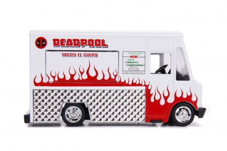 Mașinuță Metalică Food Truck Deadpool 1:32  [3]