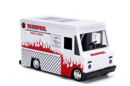 Mașinuță Metalică Food Truck Deadpool 1:32  [4]