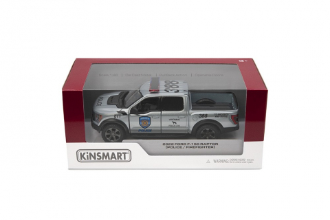 MASINUTA METALICA FORD F-150 RAPTOR POLITIE/POMPIERI 13CM  SCARA 1 LA 46 [1]