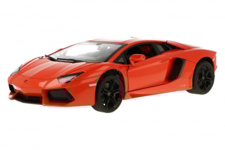 Jocuri si articole copii - Mașinuță Metalică Lamborghini Aventador LP700, Portocaliu, Scara 1:18 