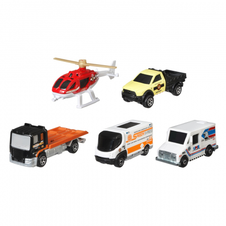 Matchbox Set 5 Masinute Metalice City Adventure II Scara 1:64 [4]