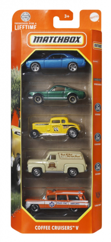 Jocuri si articole copii - Matchbox Set 5 Masinute Metalice Coffee Cruisers V Scara 1:64