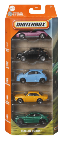 Avioane si Elicoptere jucărie - MATCHBOX SET 5 MASINUTE METALICE ITALIAN ROADS SCARA 1 LA 64