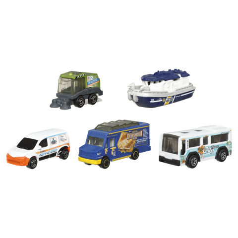 MATCHBOX SET 5 MASINUTE METALICE MBX CITY DRIVERS IV SCARA 1:64 [1]