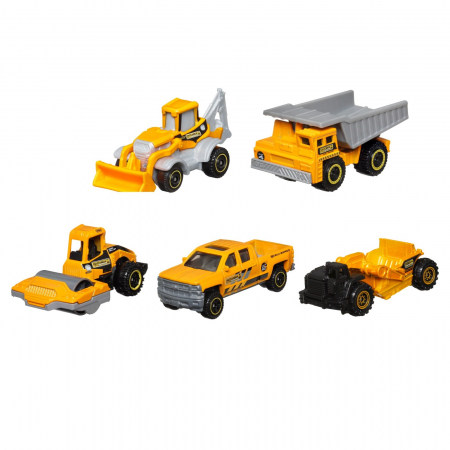 Matchbox set 5 masinute metalice mbx construction scara 1:64 [1]