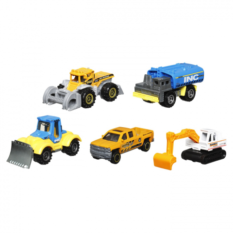Matchbox Set 5 Masinute Metalice Mbx Construction V Scara 1:64 [1]