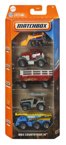 Avioane si Elicoptere jucărie - MATCHBOX SET 5 MASINUTE METALICE MBX COUNTRYSIDE IV SCARA 1 LA 64