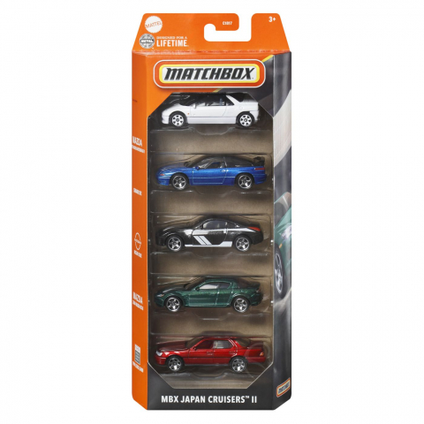 Jocuri si articole copii - MATCHBOX SET 5 MASINUTE METALICE MBX JAPAN CRUISERS II SCARA 1:64