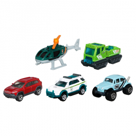 Matchbox set 5 masinute metalice mbx mountain ii scara 1:64 [1]