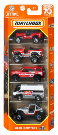 Matchbox set 5 masinute metalice warn industries scara 1:64 [0]