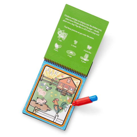 MELISSA AND DOUG CARTE DE COLORAT FERMA REUTILIZABILA CU APA WATER WOW [1]