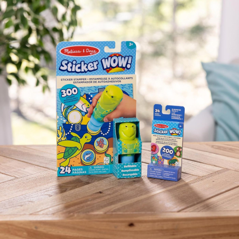MELISSA AND DOUG STICKER WOW SET DE JOACA  AUTOCOLANTE SI STAMPILA BROASCA TESTOASA [8]