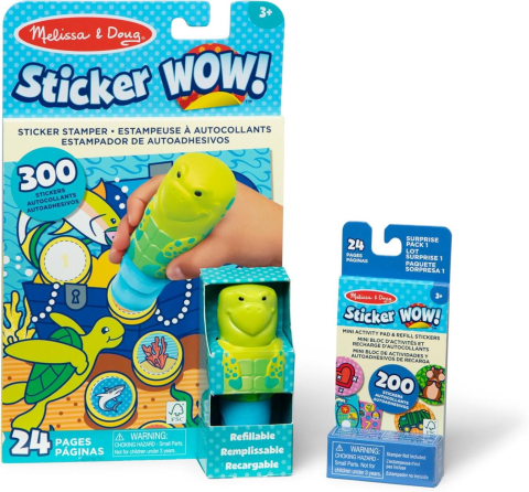 Jocuri de Rol - MELISSA AND DOUG STICKER WOW SET DE JOACA  AUTOCOLANTE SI STAMPILA BROASCA TESTOASA