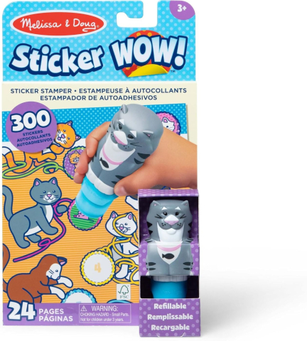 Jocuri de Rol - MELISSA AND DOUG STICKER WOW SET DE JOACA  AUTOCOLANTE SI STAMPILA PISICA