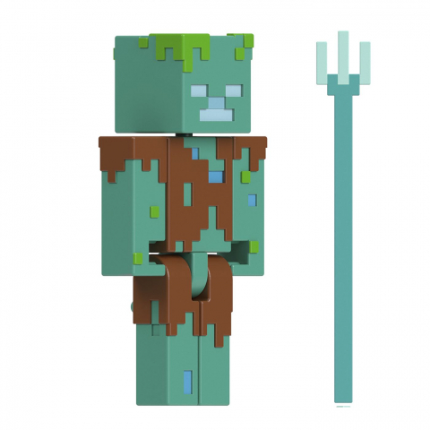 MINECRAFT CRAFT A BLOCK FIGURINA DROWNED 8CM [5]