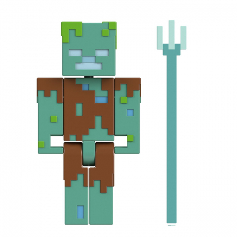 MINECRAFT CRAFT A BLOCK FIGURINA DROWNED 8CM [2]