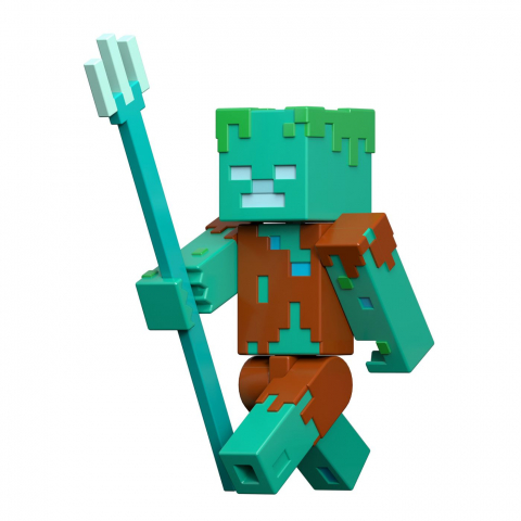 MINECRAFT CRAFT A BLOCK FIGURINA DROWNED 8CM [1]