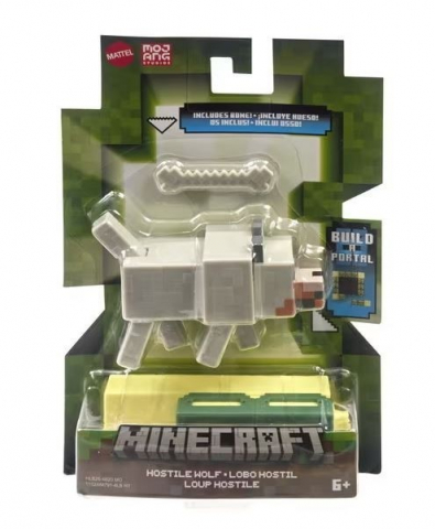 Figurine cu eroi si personaje - Minecraft Craft A Block Figurina Stronghold Hostile Wolf 8Cm